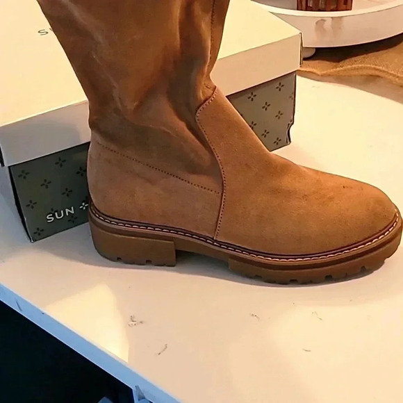 Sun &Stone Jacksonnf thigh high suede boots - Picture 1 of 5